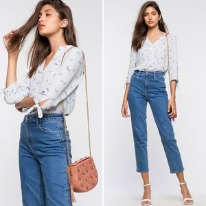 Blue Bird Striped Shirt Blouse Boutique